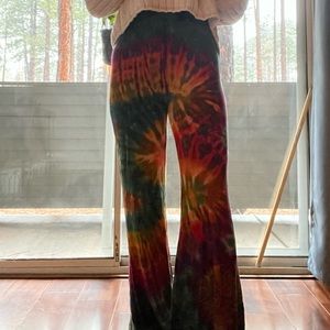 Rainbow Tie Dye Harem Flare Pants